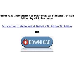 Introduction to mathematical statistics 8th edition solutions pdf